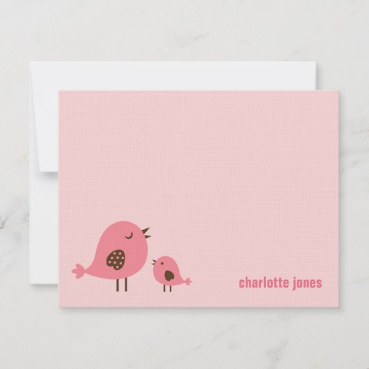 Sweet Chicks Bedankt Cards - Roze (Voorkant)
