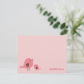 Sweet Chicks Merci Cartes - Rose (Debout devant)