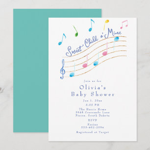 Sweet Child of Mine Muzikaal Baby shower Kaart