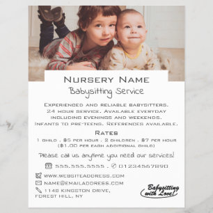 Sweet Children Babysitter, Dagverzorger, Nursery A Flyer