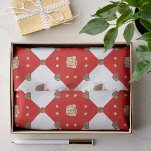 Sweet Chocolate-behandelingen Moderne kerstWaterve Tissuepapier (Geschenk)