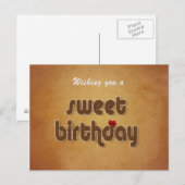Sweet Chocolate Birthday Wish - Briefkaart (Voorkant / Achterkant)