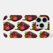 Sweet Chocolate Covered Strawberry Pattern Cream (Verso Horizontal)