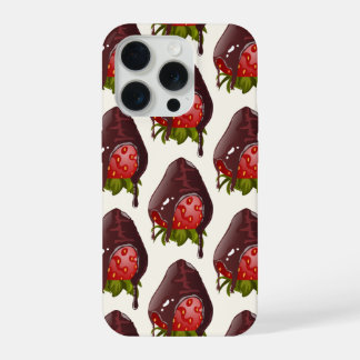 Sweet Chocolate Covered Strawberry Pattern Cream