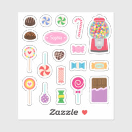 Sweet Chocolate en Snoepjes Set Sticker