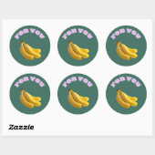 Sweet Choice Banana Stickers – Hand-Drawn Cute (Feuille)