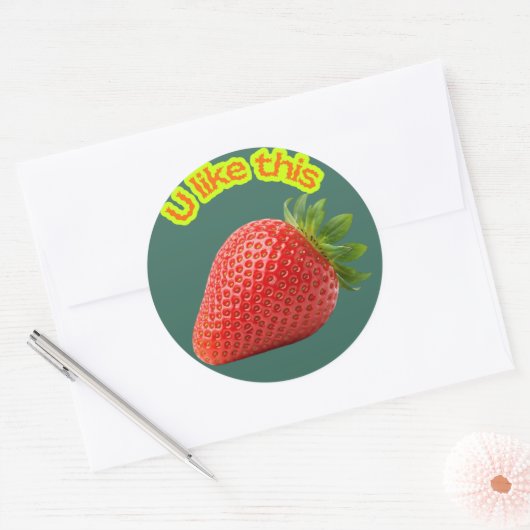 Sweet Choice Strawberry Stickers – Hand-Drawn Cute (Enveloppe)
