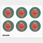 Sweet Choice Strawberry Stickers – Hand-Drawn Cute (Feuille)