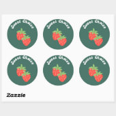 Sweet Choice Strawberry Stickers – Hand-Drawn Cute (Feuille)
