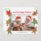 SWEET CHRISTMAS GINGERBREAD FOTO BRIEFKAART (Voorkant / Achterkant)