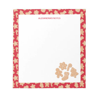 Sweet Christmas Gingerbread koekjes patroon Notitieblok