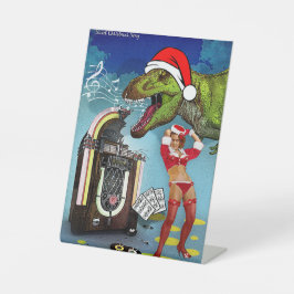 Sweet Christmas Song Reclamebord Met Voetstuk