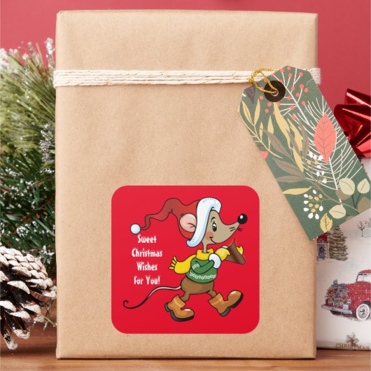 Sweet Christmas Wings Souris sticker de vacances (vacances)
