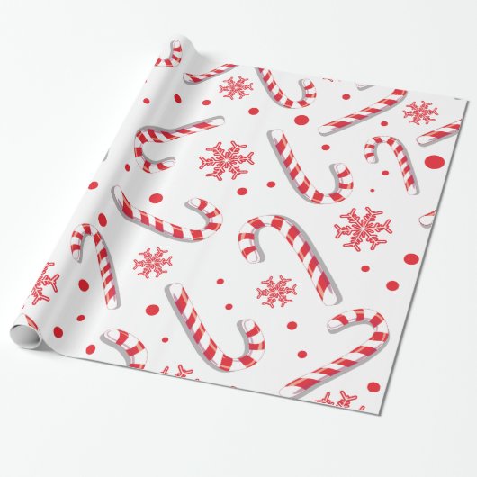 Sweet Christmassy Snoep Bar Pattern Cadeaupapier (Uitgerold)