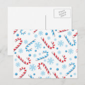 Sweet Christmasy Snoep Bar Pattern Feestdagenkaart (Voorkant / Achterkant)