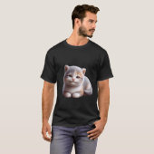 Sweet Chubby Grey White Kitten Soft Art ✨🐾☁️ T-shirt (Voorkant volledig)