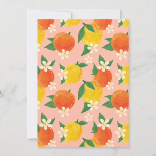Sweet Citrus Anniversaire Brunch Invitation (Dos)