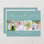 Sweet Collage Carte de remerciements Mariage - Aqu (Devant / Derrière)