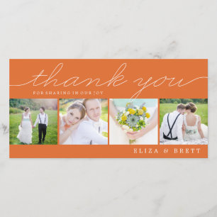 Sweet Collage Mariage Merci Cartes - Orange