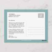 Sweet Collage Wedding Dank u kaart - Aqua (Achterkant)