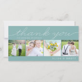 Sweet Collage Wedding Dank u kaarten - Aqua (Voorkant)