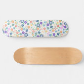 Sweet Colorful Ditsy Floral Pattern Skateboard (Horizontaal)