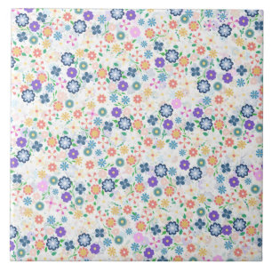 Sweet Colorful Ditsy Floral Pattern Tegeltje