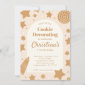 Sweet Cookie Decorating Birthday Invitation Kaart (Voorkant)