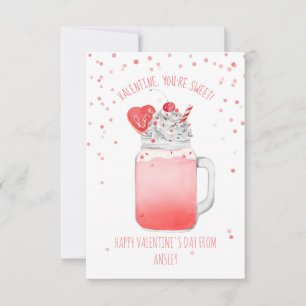 Sweet Cookie Milkshake Classroom Valentijn Kaart