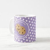 Sweet Cookie Pair op Lavendel Paarse gevlekt Koffiemok (Voorkant links)