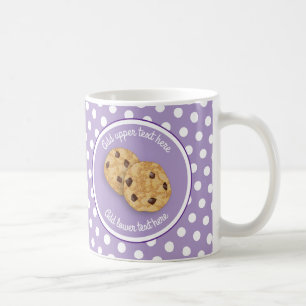 Sweet Cookie Pair op Lavendel Paarse gevlekt Koffiemok