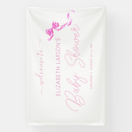 Sweet Coquette Roze Bow Stropdas Elegant Baby show Spandoek (Verticaal)