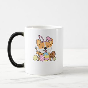 Sweet Corgi bij Pasen met paaseieren Magische Mok