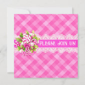 Sweet Cottage Rose violet Plat Holiday Invitation (Devant)