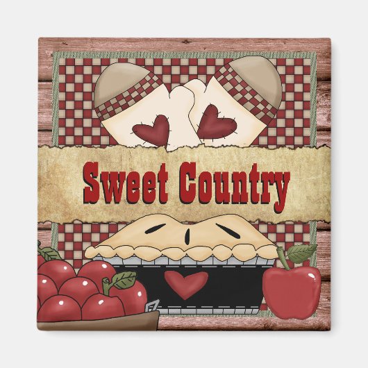 Sweet Country appeltaart Mag Magneet (Voorkant)