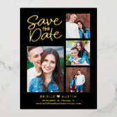 Sweet Couple Foil Enregistrer La Carte Postale Dat (Recto)