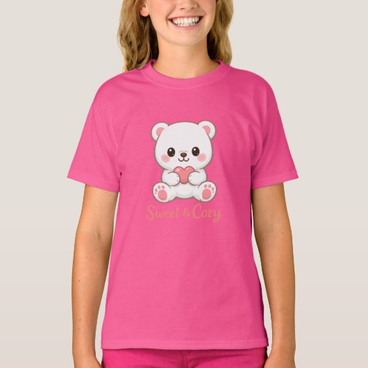Sweet & Cozy Bear Kids T-Shirt (Voorkant)