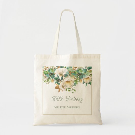 Sweet Cream Rozen 80e verjaardag Tote Bag (Voorkant)