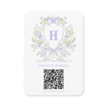 Sweet Crest met Lavendel Bows Gift Registry