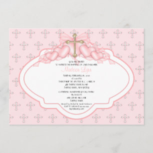 Sweet Cross Baby Girl Baptisme Inname Kaart