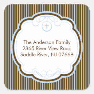 Sweet Cross in Lijst Address Sticker Baptisme