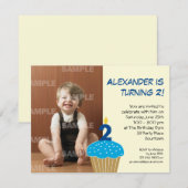 Sweet Cupcake 2e verjaardag Kaart (Voorkant / Achterkant)