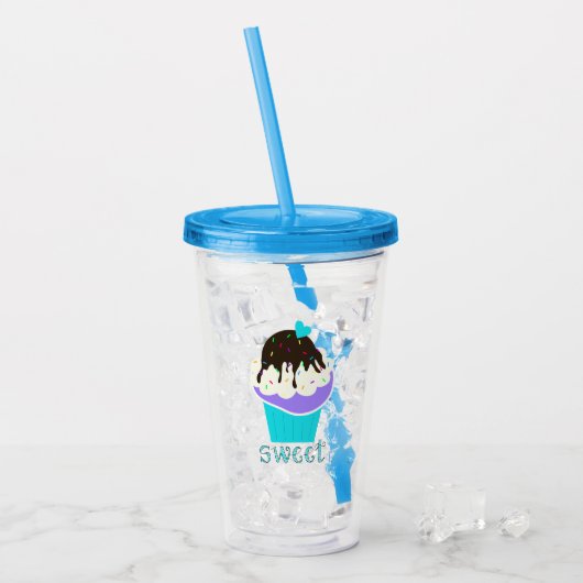 Sweet Cupcake Acryl Drinkbeker (Voorkant ijs)