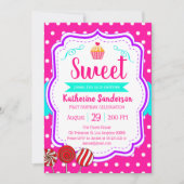 Sweet Cupcake Baby Sprinkle Snoep shoppe Verjaarda Kaart (Voorkant)