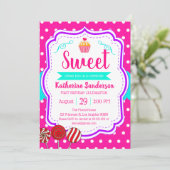 Sweet Cupcake Baby Sprinkle Snoep shoppe Verjaarda Kaart (Staand voorkant)