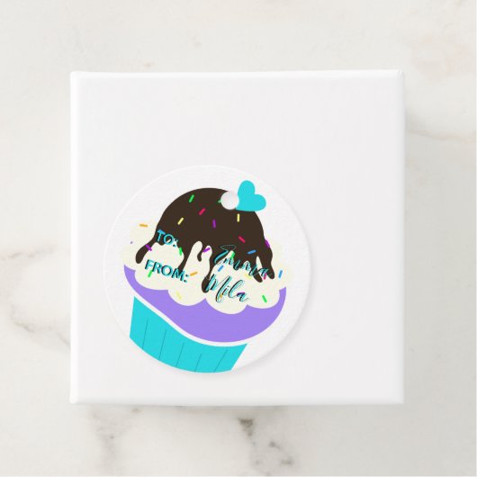 Sweet Cupcake Bedankjes Labels (In situ)