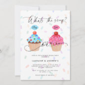 Sweet Cupcake Genre Reveal Party Invitation (Devant)