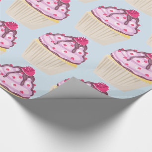 Sweet Cupcake met Frambozen bovenaan Cadeaupapier