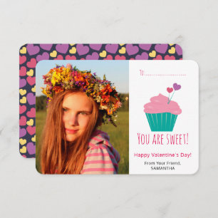 Sweet Cupcake Photo Carte Saint-Valentin