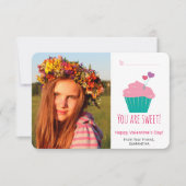 Sweet Cupcake Photo Salle de classe Carte Saint-Va (Devant)